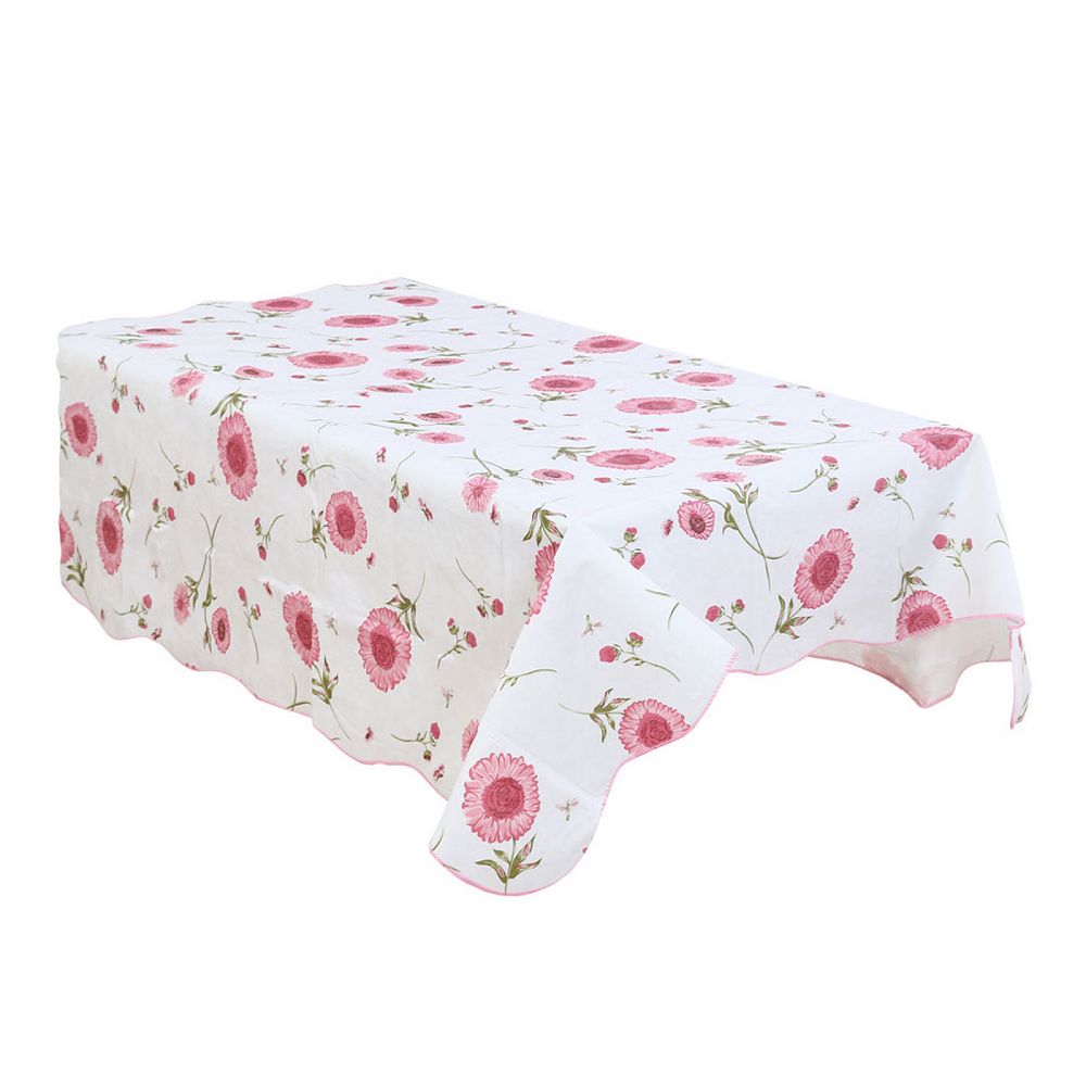 Ink Color Yellow Pink Leaves Rectangle Tablecloth