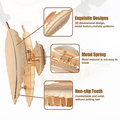 Flower Metal Hair Clip Floral Hair Claw For Women Large Hair Clamps