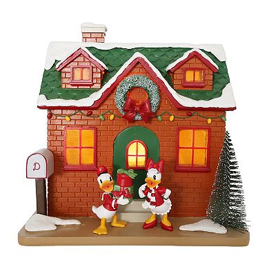 Disney's Donald & Daisy Duck LED Holday Home Village Accessory Table Decor by St. Nicholas Square