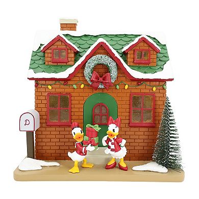 Disney's Donald & Daisy Duck LED Holday Home Village Accessory Table Decor by St. Nicholas Square