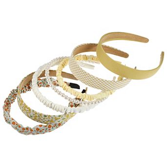 All-match Headband Combination Upgrade Seven-piece Yellow 7 pc