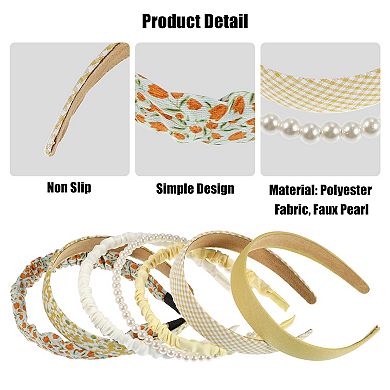 All-match Headband Combination Upgrade Seven-piece Yellow 7pcs