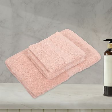 3 Pcs Cotton Bath Towel Classic Design 27.56" X 55.12"