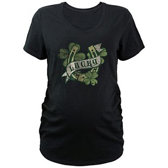 Maternity Lucky Horseshoe Graphic Tee