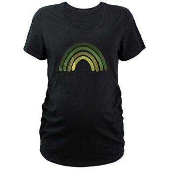 Maternity Saint Patrick's Rainbow Graphic Tee