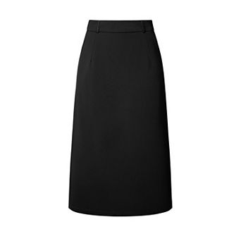 Women's Pencil Skirt High Waist Split Back Work Midi Skirts