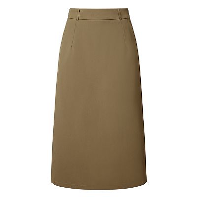 Women s Pencil Skirt High Waist Split Back Work Midi Skirts