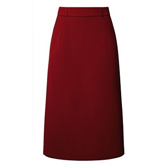 Women's Pencil Skirt High Waist Split Back Work Midi Skirts