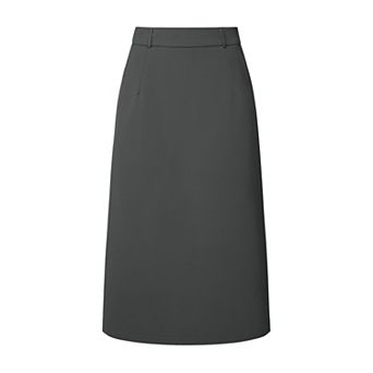 Women's Pencil Skirt High Waist Split Back Work Midi Skirts