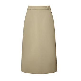 Women's Pencil Skirt High Waist Split Back Work Midi Skirts