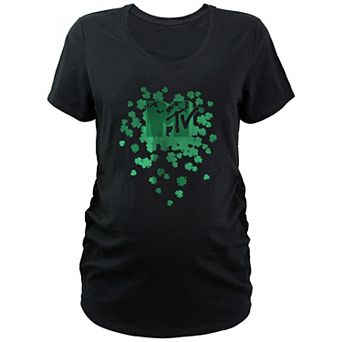 Maternity MTV Shamrocks Logo Graphic Tee