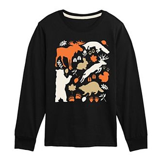 Boys 8-20 Wilderness Silhouettes Long Sleeve Graphic Tee