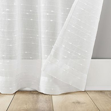 Sonoma Goods For Life Desiree Semi-Sheer Rope Tab Set of 2 Curtain Panels