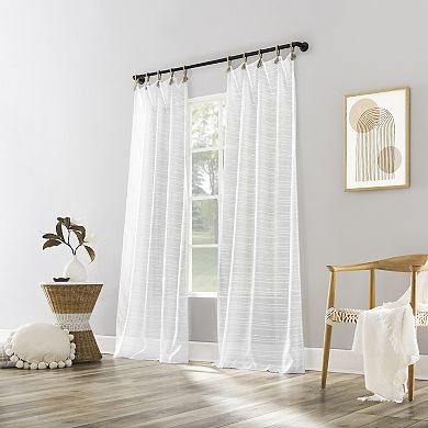 Sonoma Goods For Life Desiree Semi-Sheer Rope Tab Set of 2 Curtain Panels