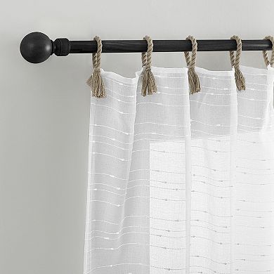 Sonoma Goods For Life Desiree Semi-Sheer Rope Tab Set of 2 Curtain Panels