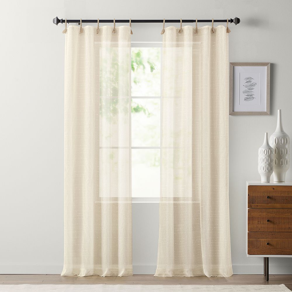 Sonoma Goods For Life® Desiree Semi-Sheer Rope Tab Set of 2