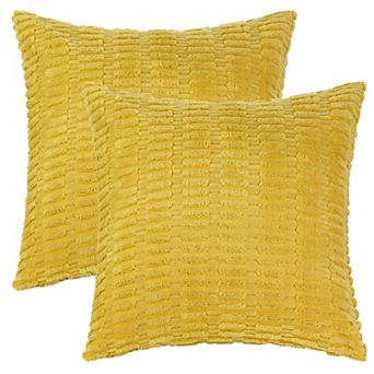 Corduroy Decorative Modern Solid Throw Pillow Covers 2 pc 12" X 20"