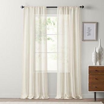 Sonoma Goods For Life® Kemi Semi-Sheer Rod Pocket Set of 2 Curtain Panels