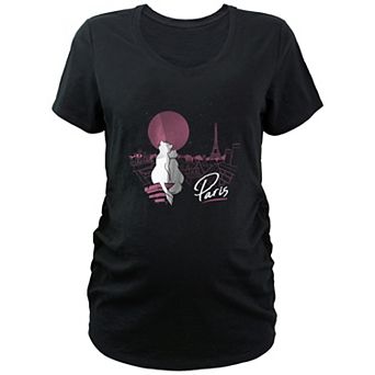 Disney's The Aristocats Duchess & Thomas Maternity Together In Paris Graphic Tee