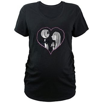 Disney's The Nightmare Before Christmas Jack & Sally Maternity Skellington In Love Graphic Tee