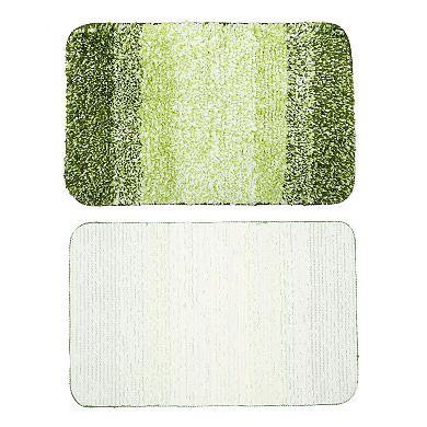 1 Pcs Polyester Bathroom Mat Non Slip Bath Mats Rugs Gradient 23.62"x15.75"