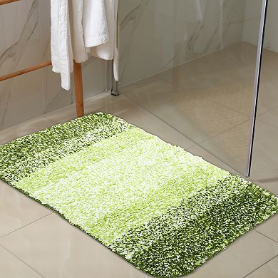 1 Pcs Polyester Bathroom Mat Non Slip Bath Mats Rugs Gradient 23.62"x15.75"