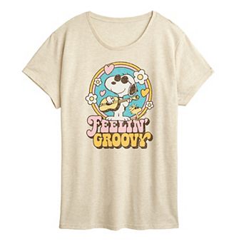 Women's Peanuts Snoopy Feelin' Groovy Graphic Tee