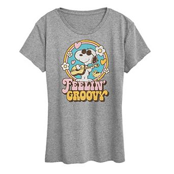 Women's Peanuts Snoopy Feelin' Groovy Graphic Tee