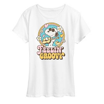Women's Peanuts Snoopy Feelin' Groovy Graphic Tee