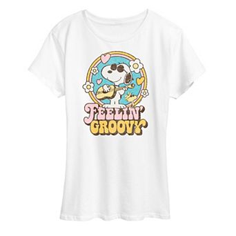 Women's Peanuts Snoopy Feelin' Groovy Graphic Tee