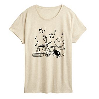 Women's Peanuts Snoopy & Charlie Brown Dancing Graphic Tee