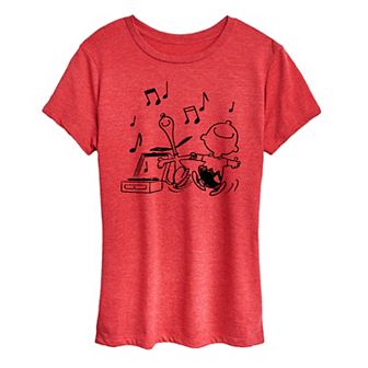 Women's Peanuts Snoopy & Charlie Brown Dancing Graphic Tee