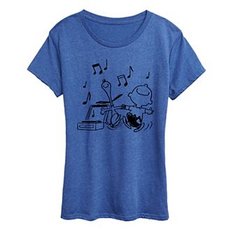 Women's Peanuts Snoopy & Charlie Brown Dancing Graphic Tee