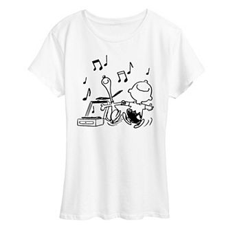 Women's Peanuts Snoopy & Charlie Brown Dancing Graphic Tee