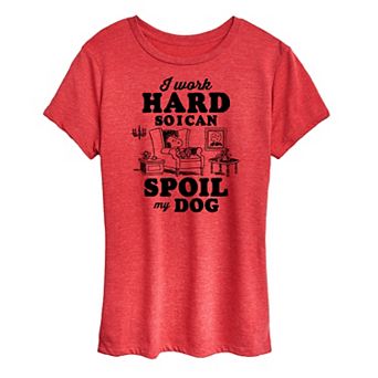 Women's Peanuts Snoopy Work To Spoil My Dog Graphic Tee