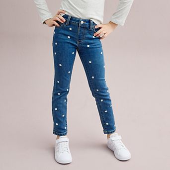 Girls 4-12 Jumping Beans® Mid-Rise Embellished Jegging Jeans