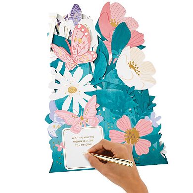 Hallmark Paper Wonder Jumbo 3D Pop-Up Mother's Day Card (Flowers and Butterflies)