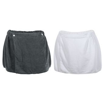 2 pc Men's Bath Wrap Towel Robes With Hair Dry Cap 11.81"x55.12"