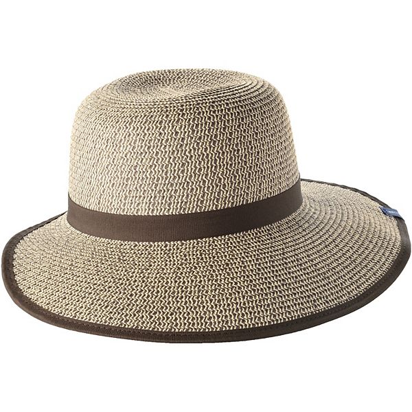 Women's Lands' End Facesaver Sun Hat - Multi Brown (S-M)