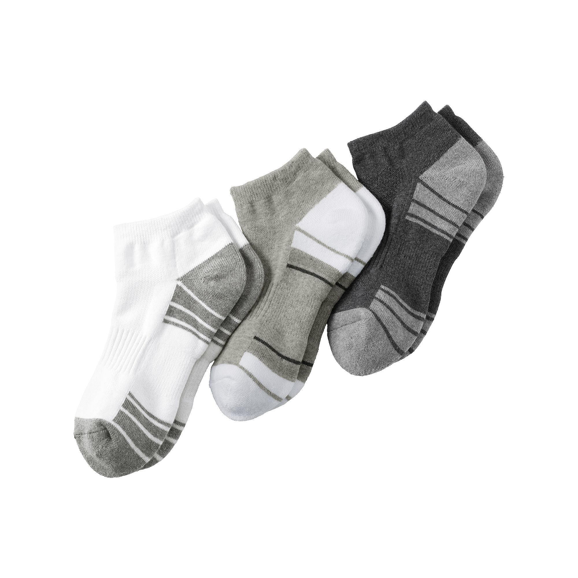 Womens Lands End 3-Pack Performance Sock, Size: Small-Medium, Gray Heathe