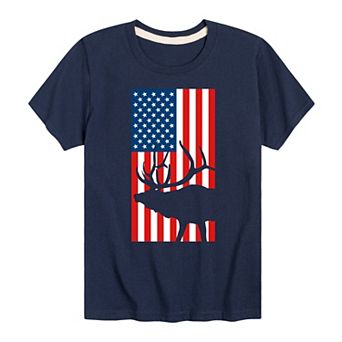 Boys 8-20 Americana Elk Graphic Tee