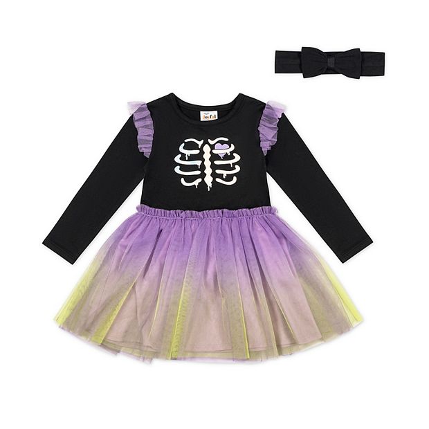 Baby Toddler Girl Joyful Moments Halloween Tutu Dress with Headband Set Toddler Girl s Size 2T Purple