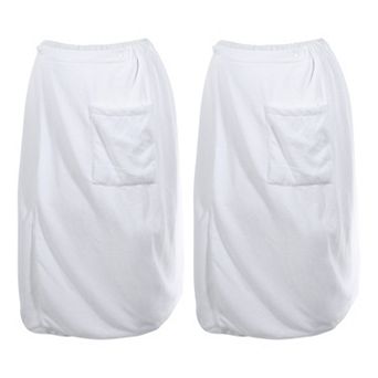 2 pc Men's Bath Wrap Towel Adjustable Robes With Hair Dry Cap 27.56"x55.12"