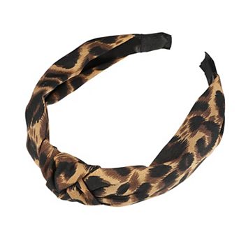 Leopard Pattern Headband Women Elastic Knotted Headbands Accessories Coffee