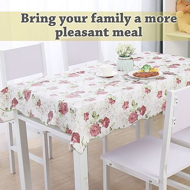 Daisy Printed Rectangle Tablecloth Cover Water/oil 71 X 54 Inch For Wedding Party Decoration