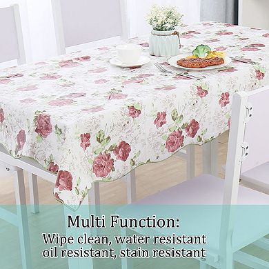 Daisy Printed Rectangle Tablecloth Cover Water/oil 71 X 54 Inch For Wedding Party Decoration