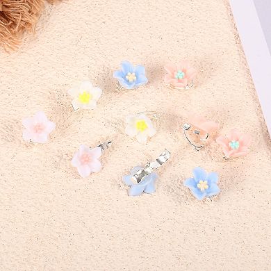 20 Pcs Small Flower Hair Clips Mini Flower Clips Cute Hairpins