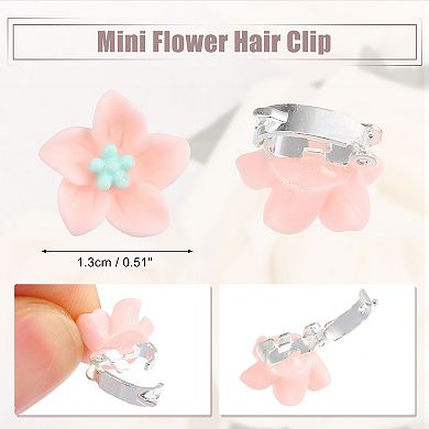 20 Pcs Small Flower Hair Clips Mini Flower Clips Cute Hairpins
