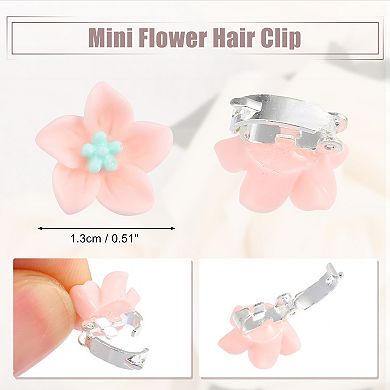 20 Pcs Small Flower Hair Clips Mini Flower Clips Cute Hairpins