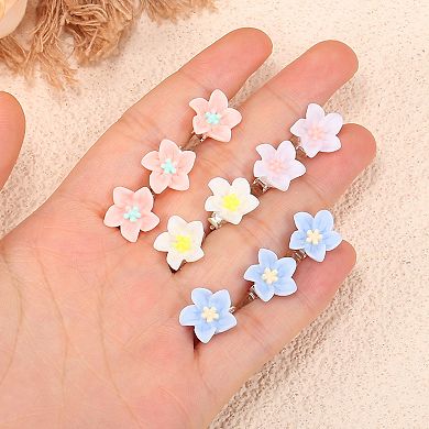 20 Pcs Small Flower Hair Clips Mini Flower Clips Cute Hairpins